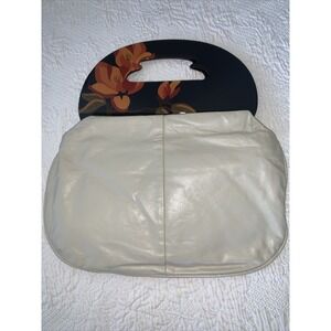 VTG 1980s Purse Moon Bags Patricia Smith Hand Bag Lacquered Leather